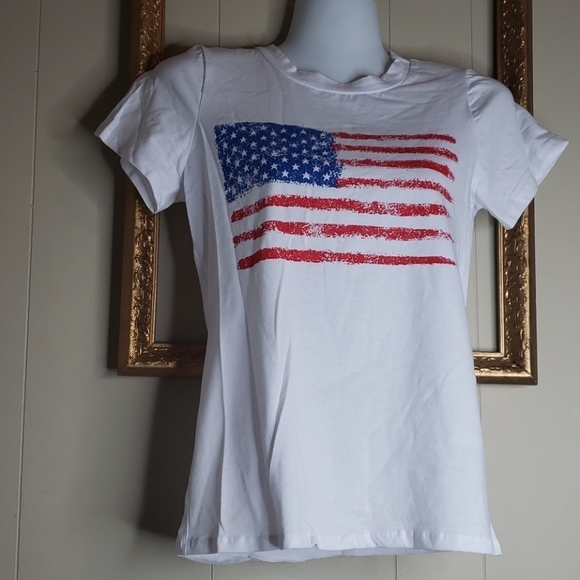 AMERICAN Flag T- Shirt Top  Urban Outfitters - Picture 4 of 5